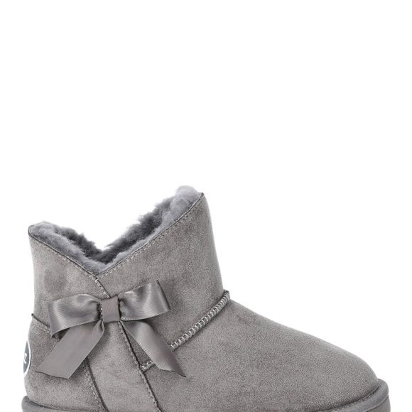 Pawz  Suede Ankle Boots with Bow - Picture 1 of 3